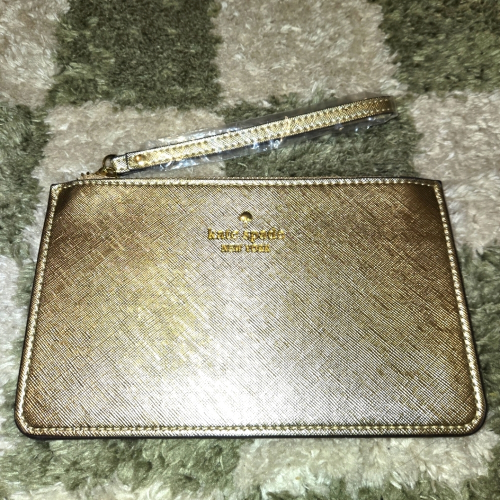 Kate Spade Gold Wristlet